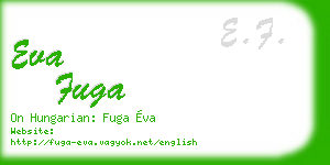 eva fuga business card
